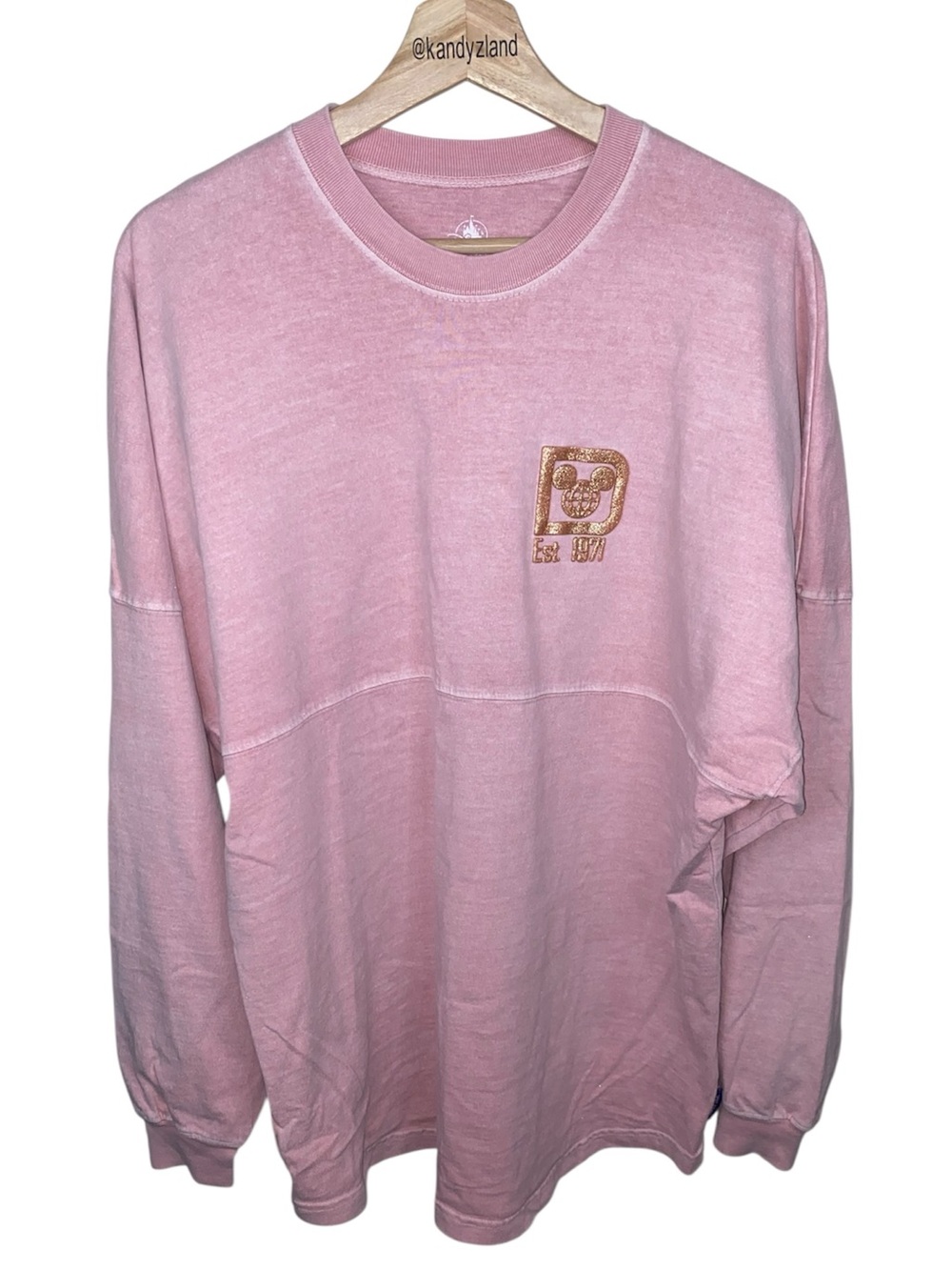 DISNEY Walt Disney World Spirit Jersey In Briar Pink and Gold